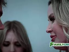 step mom joins teen group for sinful threesome