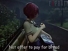 Admiring her stunning breasts in the intimate scene.