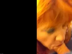 hotwife steffi as witch subtly sucks cock in costume