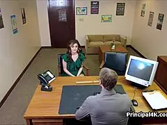 Soccer Mom Sucks Cock in Office on Hidden Cam Footage.
