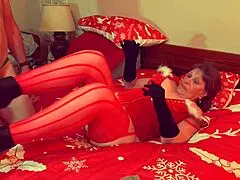 Granny Carmen's Christmas In July Stick & Dick Orgasms – What A Wild Ride!