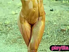 Big Ass Petite Milf Strips Naked In Desert – Clothes Ripped?