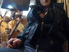 Milfycalla's jacket and leggings covered in cum preview