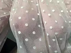 I'm loving this close-up of a gorgeous milf with big saggy boobs in homemade action.