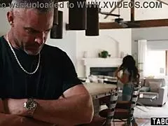 Can the huge-titted Arab teacher resist her student's stepdad's tempting visit?