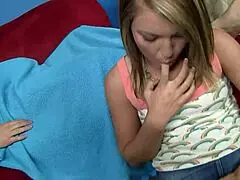 Wow, this small tits blonde stepdaughter tricks her stepmom's boyfriend into a cheating taboo fuck 😏