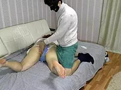 Milf arrives for a massage but gets her tits and ass fucked hard in a detailed session