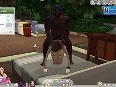 my simplified mom and her bbc boyfriend having anal sex as they do in real life