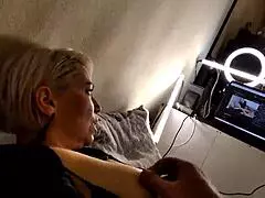 I'm pulling my whore's nipples, come on bitch, show the guys your love for fucking