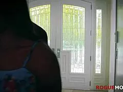 Interracial interaction with my gf and her stepmom, caught in blowjob and fucking.