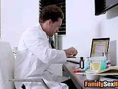 geeky stepson experiments with stepmom and stepsister in a group setting