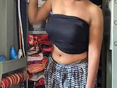 Desi Maid Fucks Boss While Cleaning Cupboard