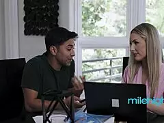 You know, this college student seduces his blonde tutor for hardcore blowjob and pussy riding