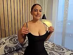 busty milf's pussy filled with milk after cowgirl ride