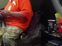 Hey, my stepmom's pretending she's not staring right at that big black monster cock flashing in front of her