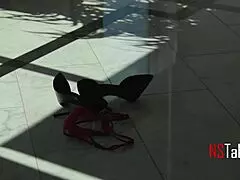 The pretty hotwife cheats in bed while her husband is away