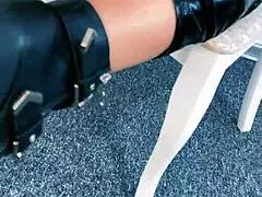 Oh god, I-I mean, worship my ass as your mistress in these high heels and latex, feeling that domination rush