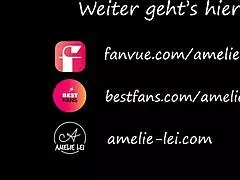 欧州熟女Amelie Leiがドイツ語手コキ指示でナチュラルおっぱいチラ見せCEIフェチ