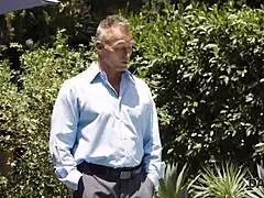 blonde eagerly sucks mature cock in daddy4k