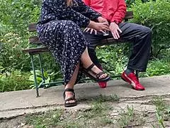 My curvy mother in law gets my cum outdoors in homemade roleplay