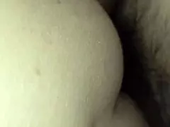 ebony neighbor babe oils up big ass for backstage fingering