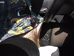 Hairy Mature In The Car