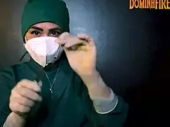 She loves the feel of latex gloves in this femdom fetish session