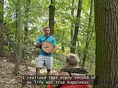 Mature4k Diana dominates 2 strangers outdoors