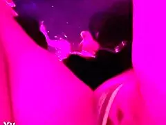 Artemisia Love, Horny European MILF, Flashes Shaved Pussy Publicly at Night