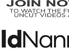 The busty mature woman enjoys a wild night of hardcore threesome in cowgirl and doggy positions.