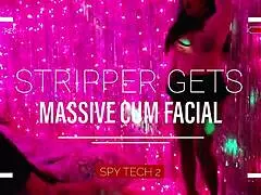 Stunt Cock Fucks Asian Maxine's Stripper Pussy With Facial