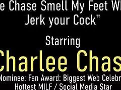 Watch Charlee Chase stroke your cock and show feet?