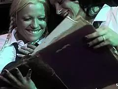 Rough foursome with big tits girls riding huge cocks