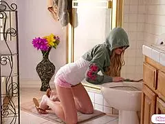 Stepmom Facesits Blonde To Teach Intense Lesson.