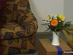 skinny mature lady with hairy pussy and armpits bent over for big dick doggystyle fucking?