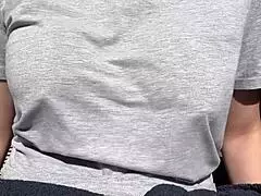 horny stepmom artemisia love has big boobs bouncing in outdoor session