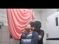 Hey, this latina stepmom seduces me with her huge boobs and monster cock