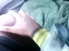 young milf gives blowjob focusing on ass