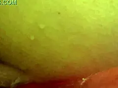 Sexy milf in stockings masturbates to anal-vaginal orgasm