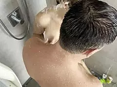 German Milf Squirts During Analsex And Titty Fuck In Shower With Teen 18+