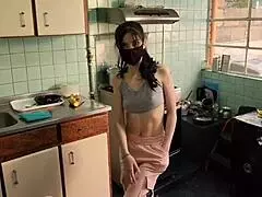 boss interviews wife in the kitchen, leading to outdoor underwear fetish