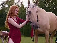 Gorgeous hot redhead milf heidi romanova poses outdoor solo for playboy