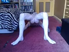 Chubby With Small 18+ Uncut Cock Doing Exercises