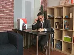 Naughty teacher sucks cock and fucks hardcore to pass exams