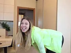 horny european neighbor sucks cock orally, leading to pulsating cum facial 😏.