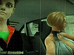 The milf performs a blowjob on the teen in this cartoon