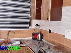 Stepmom stepson kitchen fun with close ups! 😏