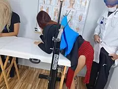 Oh No! This Kinky Stepmother Takes Her Blindfolded Stepdaughter To A Clandestine Gynecologist For Cum On Ass And Creampie!