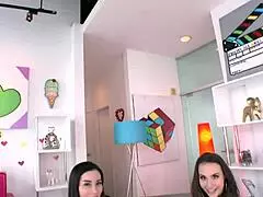 All Anal Excitement as Chanel and Aria Take Teen Brunette Blowjob and Cock Riding in 3some with Monster Cock Rimjob and Ass to Mouth