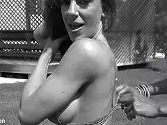 Shannon and shi get some cum all over their nice big tits in the end